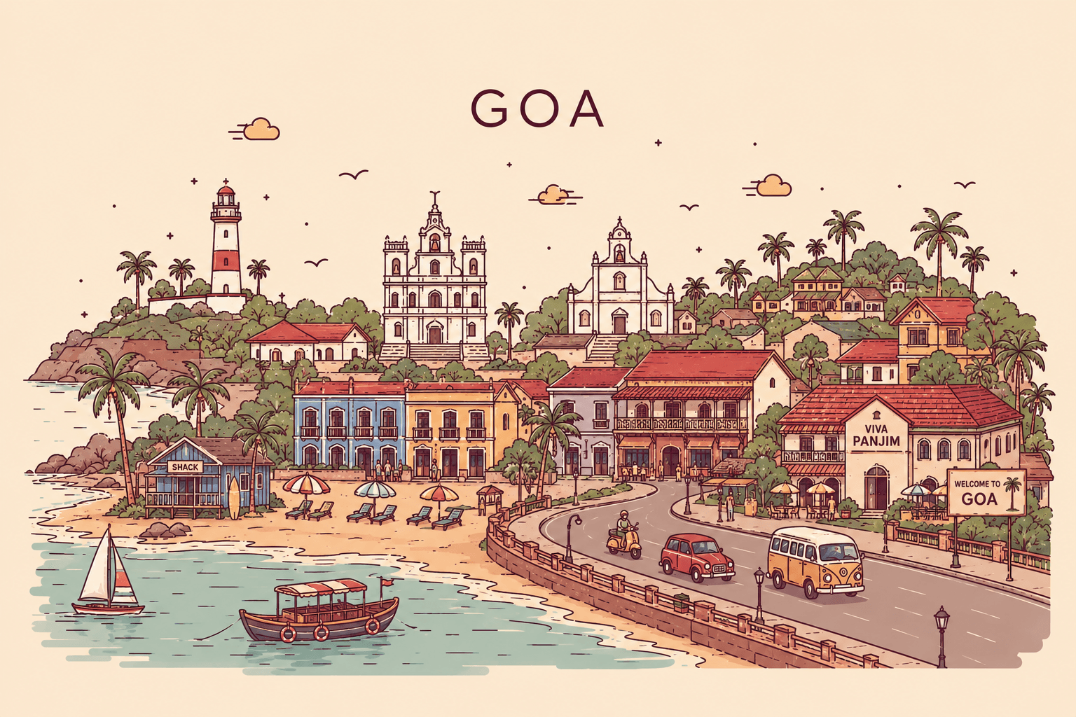Goa coastline